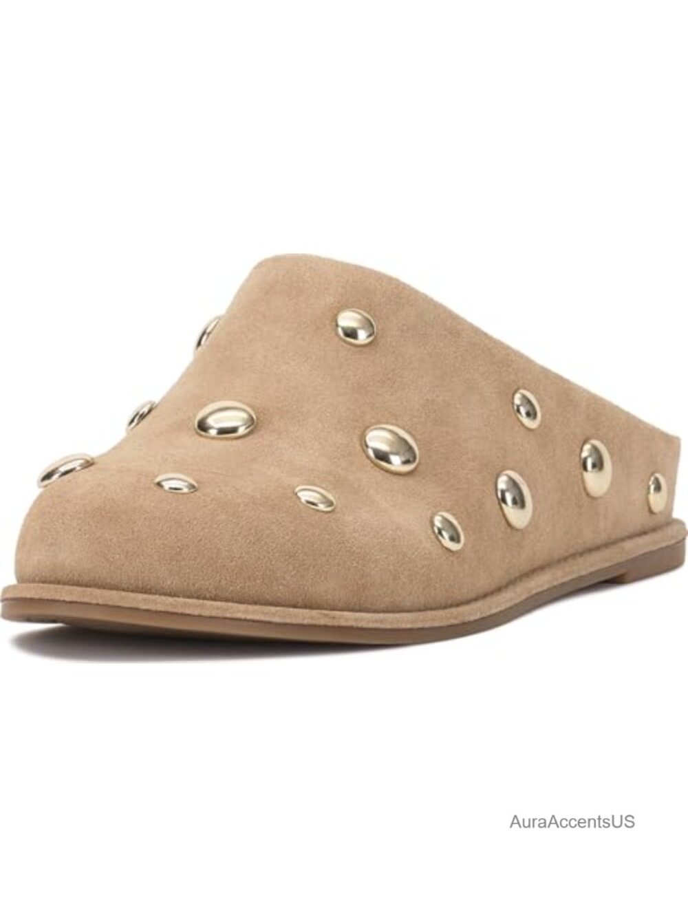 Studded Flat Mule Suede Slip-On Women's Casual Party Shoes